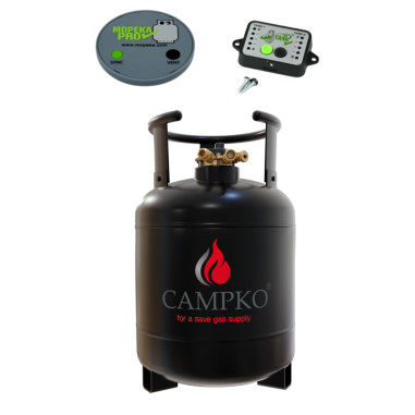 PACK CAMPKO Bouteille GPL Bluetooth Réservoir 15L + Afficheur + Jauge Bluetooth