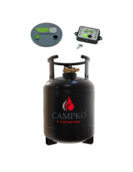 PACK CAMPKO Bouteille GPL Bluetooth Réservoir 15L + Afficheur + Jauge Bluetooth