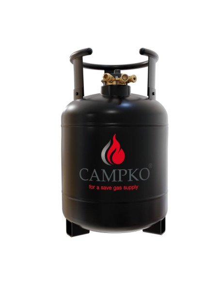 PACK CAMPKO Bouteille GPL Bluetooth Réservoir 15L + Support mural + Afficheur et Jauge Camping Car