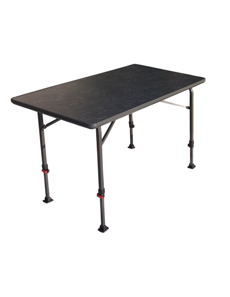 SOPLAIR Table Levita Aluminium 6 Personnes Pieds Réglables Camping Car Gris