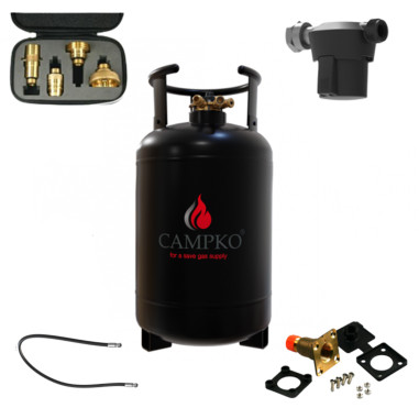 CAMPKO Kit Gpl Réservoir 30L et Lyre 1m Camping Car
