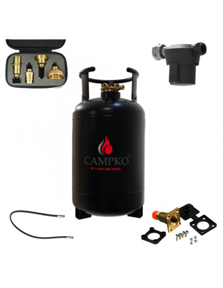 CAMPKO Kit Gpl Campko Réservoir 30L et Lyre 0.5m Camping Car