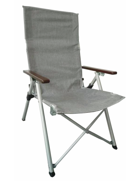MIDLAND Fauteuil Nordic Way Design Ultra Moderne Ajustable 3 positions Gris