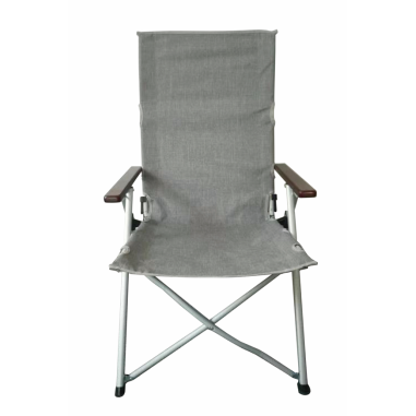 MIDLAND Fauteuil Nordic Way Design Ultra Moderne Ajustable 3 positions Camping Car Gris