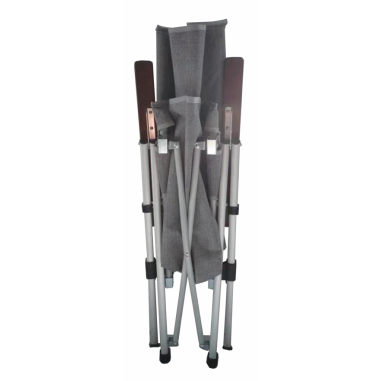 MIDLAND Fauteuil Nordic Way Design Ultra Moderne Ajustable 3 positions Camping Car Gris