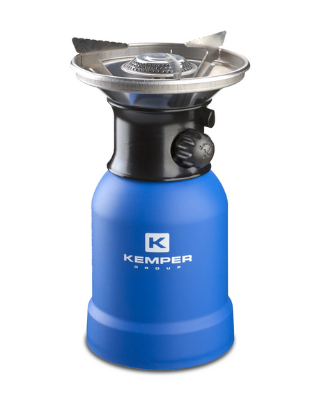 KEMPER Rechaud Portable Gaz + Paravent Allumage Piezo 2.2 KW Camping