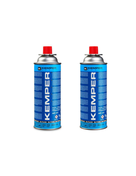 Pack KEMPER 2x Cartouches de Gaz Butane 227gr Camping