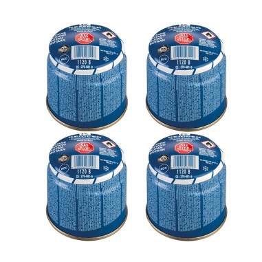 Pack KEMPER 4x Cartouches perçable 190gr gaz butane Camping Système de Sécurité "STOP GAZ"