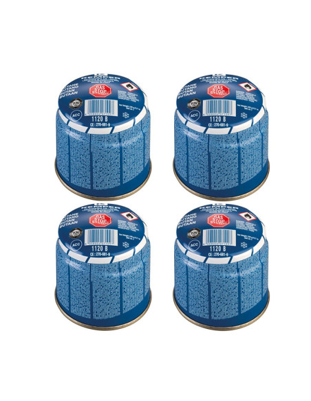 Pack KEMPER 4x Cartouches perçable 190gr gaz butane Camping Système de Sécurité "STOP GAZ"