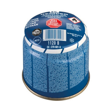 Pack KEMPER 4x Cartouches perçable 190gr gaz butane Camping Système de Sécurité "STOP GAZ"