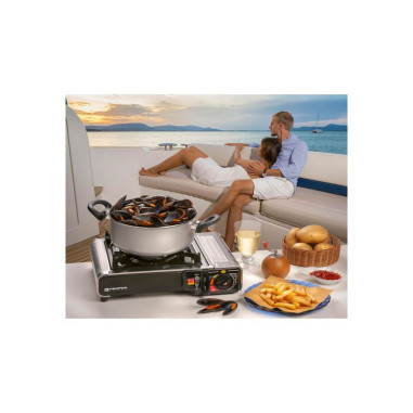 PACK KEMPER Réchaud Gaz Camping Extra Intelligent Allumage Piezo et Cartouche de Gaz Butane 227gr Camping