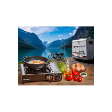 PACK KEMPER Réchaud Gaz Camping Extra Intelligent Allumage Piezo et Cartouche de Gaz Butane 227gr Camping