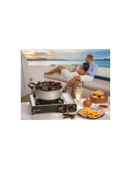 Pack KEMPER Réchaud à Gaz Extra Intelligent Allumage Piezo + Cartouche de Gaz Butane 227Gr Camping