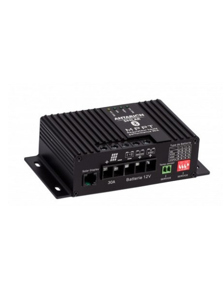 ANTARION Régulateur de charge pour panneau solaire MPPT30A Bluetooth + passe-toit + Dekasyl MS1 + lingette