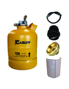 PACK GASLOW Bouteille GPL Rechargeable 2.7kg + Lyre + Boite Transfert Noire + Adaptateur FR/IT + Couverture Isolante