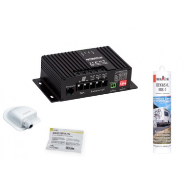 PACK ANTARION Panneau Solaire Black Booster 220W + Kit de pose solaire avec Régulateur de Charge MPPT 320W 20A Bluetooth