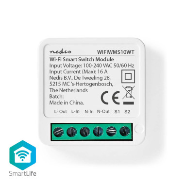 NEDIS Commutateur D'alimentation SmartLife Wi-Fi 3680 W