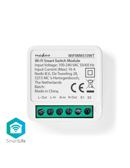 NEDIS Commutateur D'alimentation SmartLife Wi-Fi 3680 W