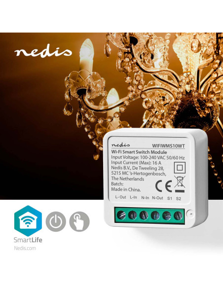 NEDIS Commutateur D'alimentation SmartLife Wi-Fi 3680 W