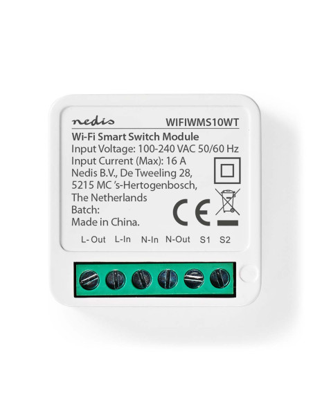 NEDIS Commutateur D'alimentation SmartLife Wi-Fi 3680 W