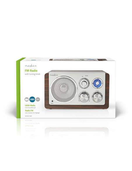 NEDIS Radio FM Conception de table FM Alimentation secteur Analogique