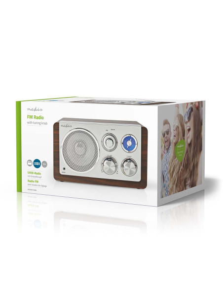 NEDIS Radio FM Conception de table FM Alimentation secteur Analogique