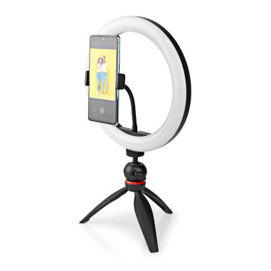 NEDIS Anneau Lumineux 120 LED's 2700 - 6700 K USB Trépied Noir
