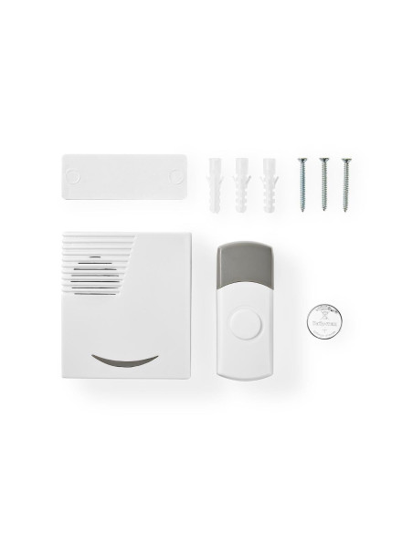 NEDIS Kit de Sonnette Sans Fil Alimenté par Piles 36 Mélodies