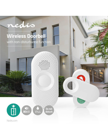 NEDIS Kit De Sonnette Sans Fil Alimentation Secteur 220 - 240 V