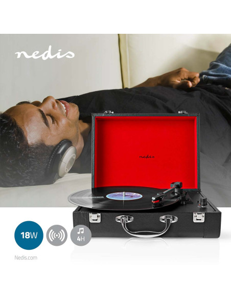 NEDIS Platine Vinyle Bluetooth  33 / 45 / 78 t/min  Courroie