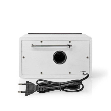 NEDIS Radio FM 15W Argent/Blanc Alimentation secteur