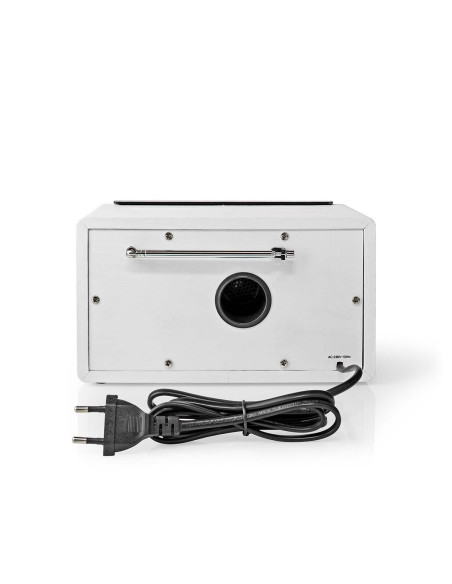 NEDIS Radio FM 15W Argent/Blanc Alimentation secteur