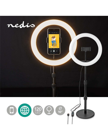 NEDIS Anneau Lumineux 120 LED's 2700 - 6700 K USB