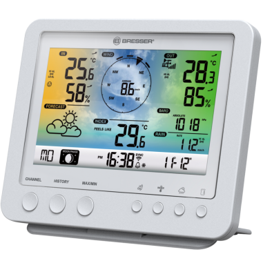 BRESSER Station Météo en Couleur avec Capteur extérieur 5 en 1 Wi-fi