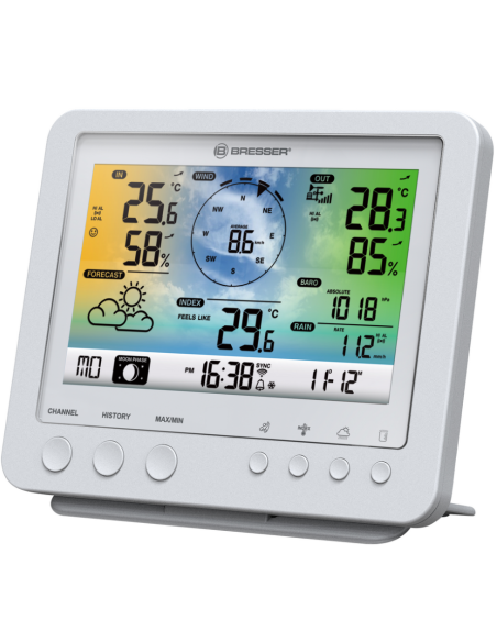 BRESSER Station Météo en Couleur avec Capteur extérieur 5 en 1 Wi-fi