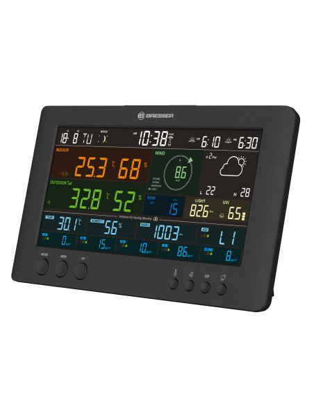 BRESSER Station Météo 7 en 1 Air-mon Wi-fi Avec Moniteur de la Qualité de l'air