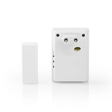 NEDIS Kit de Sonnette Sans Fil Blanc Alimentation Secteur Portée 300m