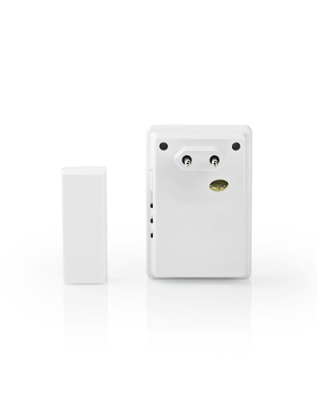 NEDIS Kit de Sonnette Sans Fil Blanc Alimentation Secteur Portée 300m