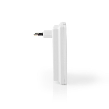NEDIS Kit de Sonnette Sans Fil Blanc Alimentation Secteur Portée 300m