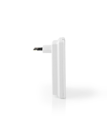 NEDIS Kit de Sonnette Sans Fil Blanc Alimentation Secteur Portée 300m