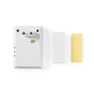 NEDIS Kit de Sonnette Sans Fil Blanc Alimentation Secteur Portée 300m