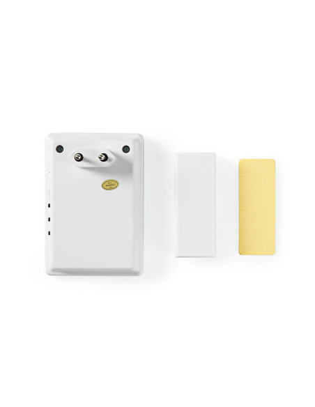 NEDIS Kit de Sonnette Sans Fil Blanc Alimentation Secteur Portée 300m