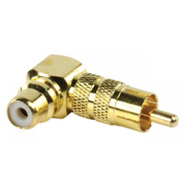 VALUELINE Adaptateur RCA Stereo Coudé à 90° RCA Mâle - RCA Femelle