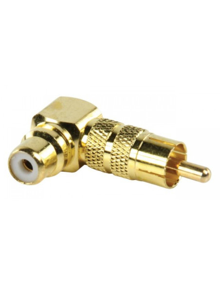VALUELINE Adaptateur RCA Stereo Coudé à 90° RCA Mâle - RCA Femelle