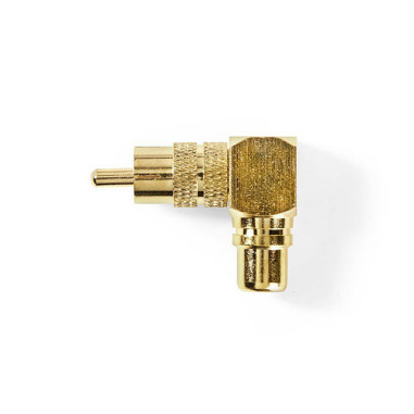 VALUELINE Adaptateur RCA Stereo Coudé à 90° RCA Mâle - RCA Femelle