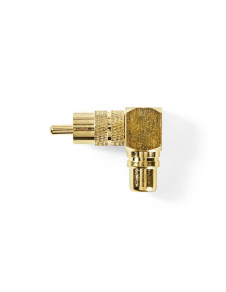 VALUELINE Adaptateur RCA Stereo Coudé à 90° RCA Mâle - RCA Femelle