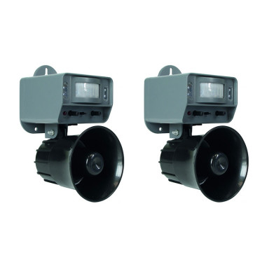 WEITECH Pack 2x SONIC BIRD CHASER Répulsif Oiseaux Pigeons Moineaux Corbeaux Etourneaux ...