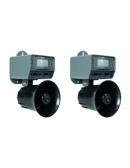 WEITECH Pack 2x SONIC BIRD CHASER Répulsif Oiseaux Pigeons Moineaux Corbeaux Etourneaux ...