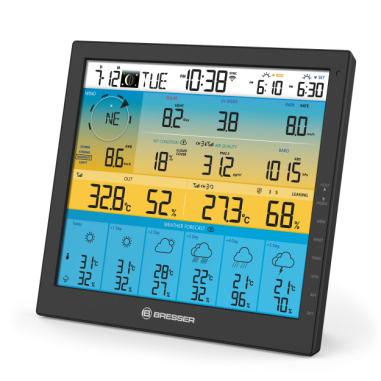 BRESSER Station Météo Wi-Fi Capteur 7 en 1 Prévisions 6 Jours