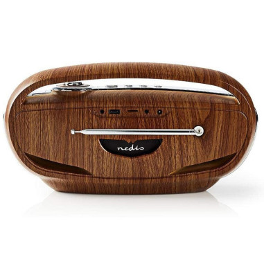 Radio DAB+ Numérique 60W FM Bluetooth Marron/Argent